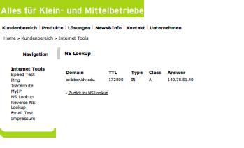 NS Lookup für collabor