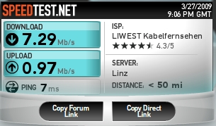 Screenshot speedtest