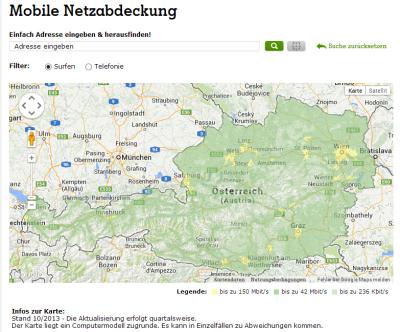 A1 Netzabdeckung