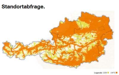 Drei Netzabdeckung