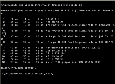 tracert sonntag