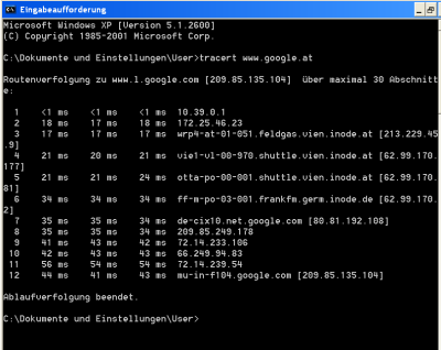 tracert donnerstag