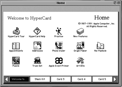 Screenshot: Hypercard-Home